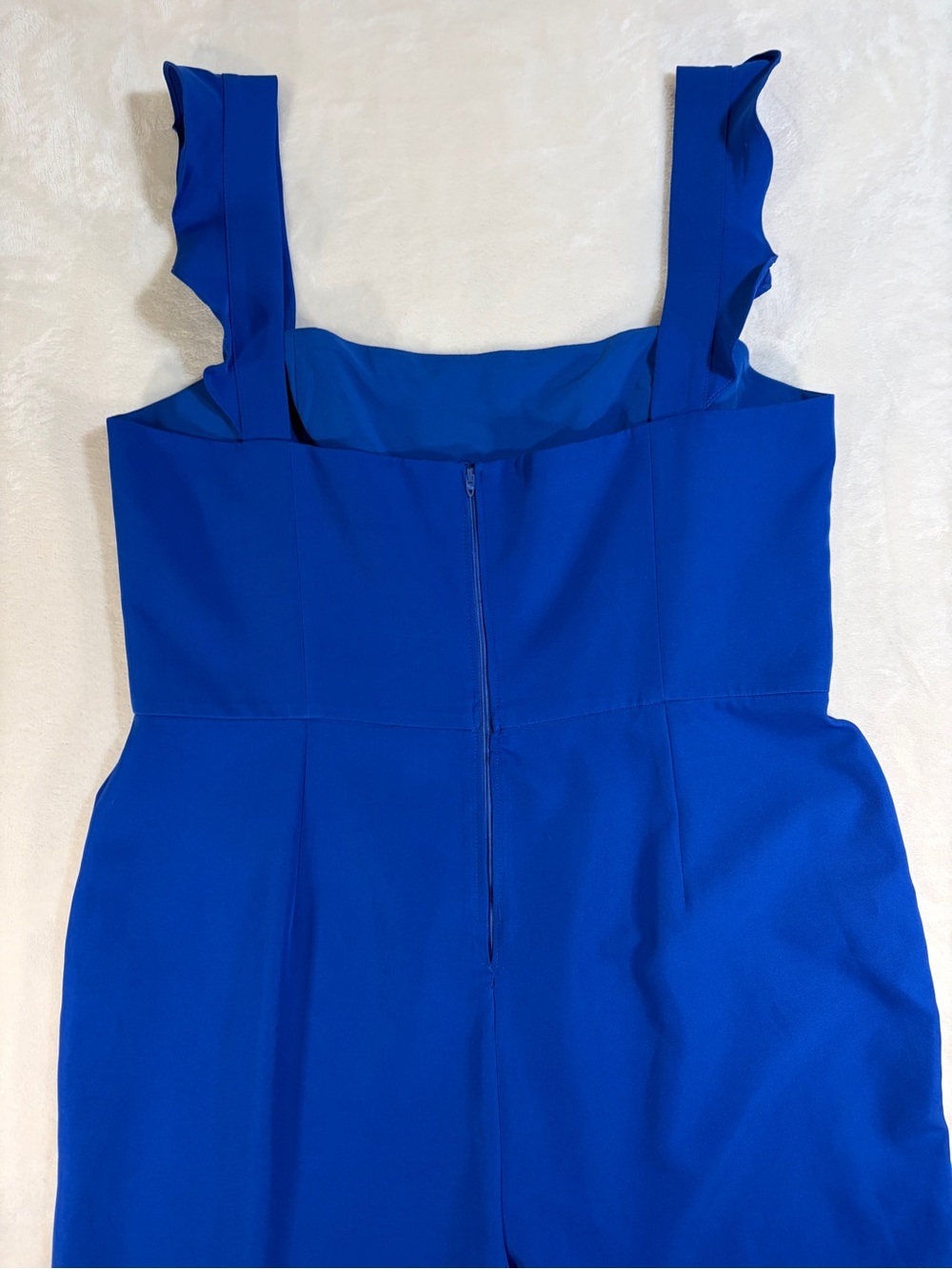 Charles Henry Royal Blue Ruffle Strap Wide Leg Jumpsuit - Size XXL - Picture 11 of 12
